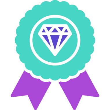 Elmas. Web simgesi basit illüstrasyon