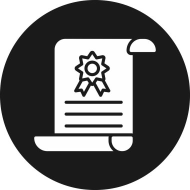 Sertifika ikonu vektör illüstrasyonu