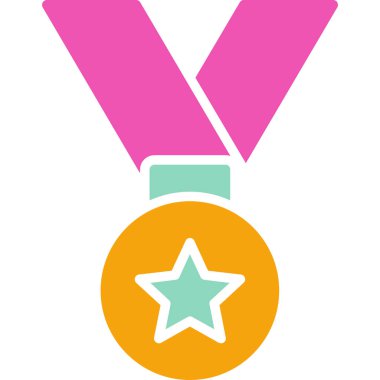 Moda stili izole edilmiş arka planda madalya simgesi