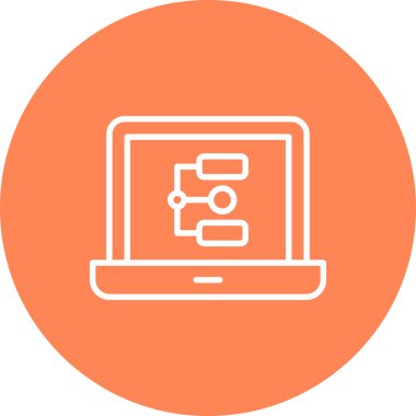 Dizüstü bilgisayar simgesi vektör çizimi