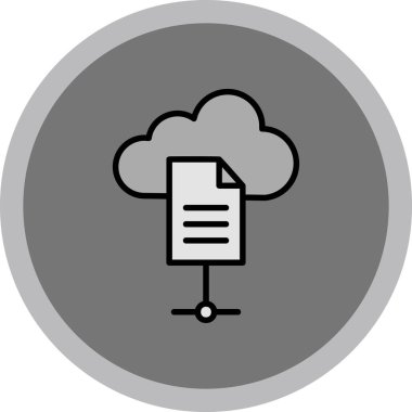 Bulut hesaplama simgesi vektör illüstrasyonu