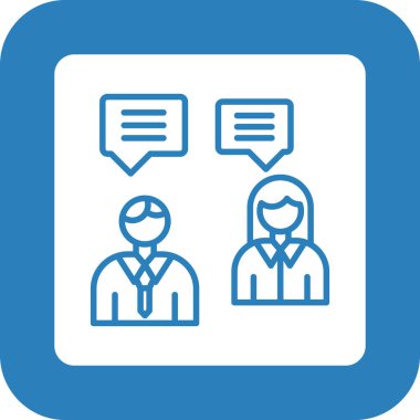 Tartışma vektör satırı simgesi