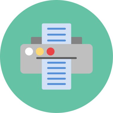 Yazıcı renkli vektör simgesi