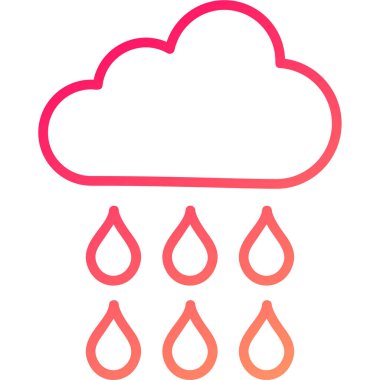 Yağmur. Web simgesi basit illüstrasyon