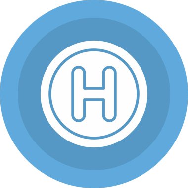 Çember biçiminde tek bir simgenin vektör illüstrasyonu