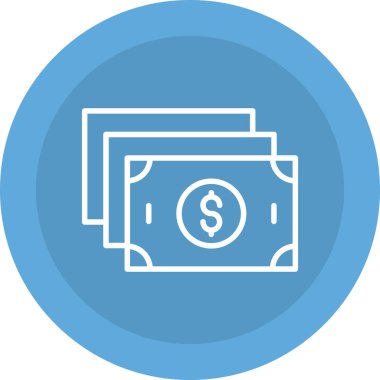 Dolar düz vektör simgesi