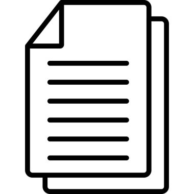 Belge Vektörü Simgesi İllüstrasyonu