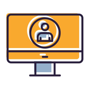 Güvenlik vektörü illüstrasyon tasarımlı dizüstü bilgisayar