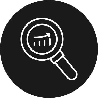 Veri analizi, vektör simgesi tasarımı ile büyüteç