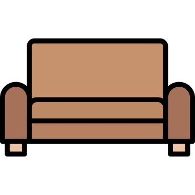 mobilya düz vektör simgesi