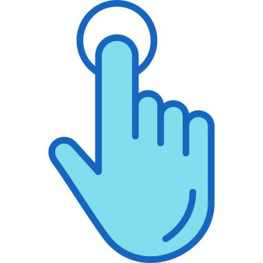 parmak el simgesi ile doldurulmuş dış hat biçimi