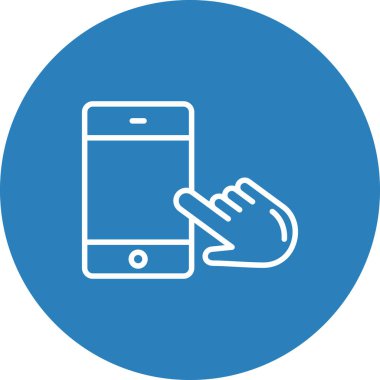 Akıllı telefonmuş. Web simgesi vektör illüstrasyonu