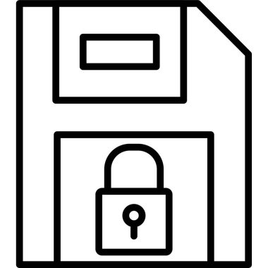 kilit simgesi, vektör illüstrasyonu