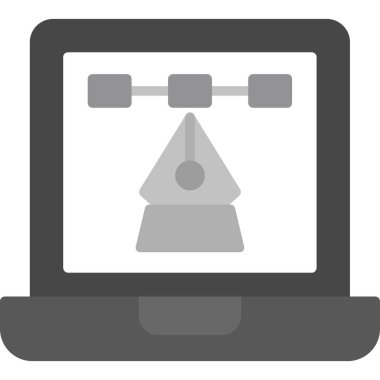 Monitör. Web simgesi basit tasarım