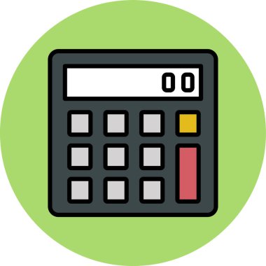 hesap makinesi simgesi, vektör illüstrasyonu