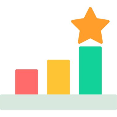 bar çizelgesi düz renk simgesi