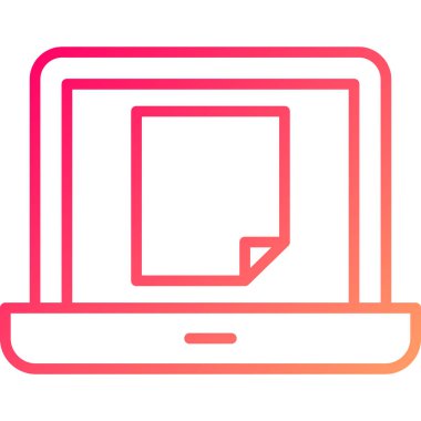 Bilgisayar ekranı. Basit resimleme