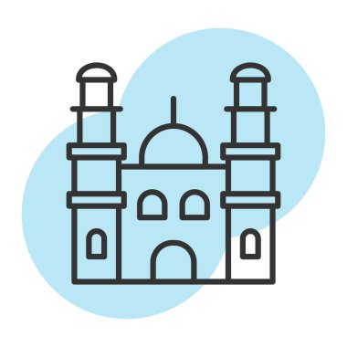 Cami simgesi vektör illüstrasyonu