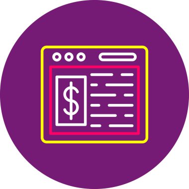 Dolar vektör simgesi modern basit tasarım illüstrasyonu