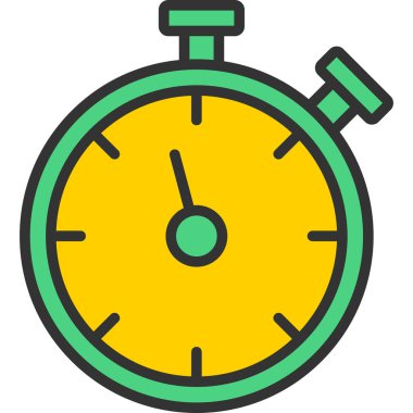 Zamanlayıcı Basit Vektör Simgesi İllüstrasyonu