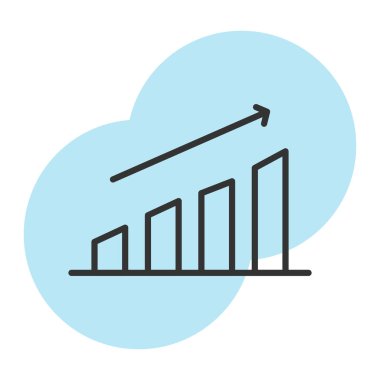 Büyüme ok simgesi ile grafik