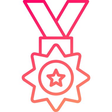 Madalya. Web simgesi basit illüstrasyon