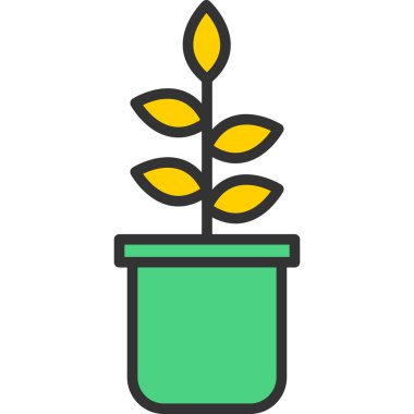 çiçek simgesi, basit vektör illüstrasyonu