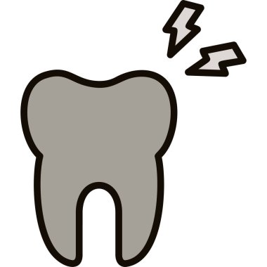 Diş. Web simgesi basit illüstrasyon