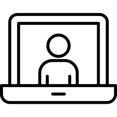 Dizüstü bilgisayar kutsal kişilerin resmi, anahat stili