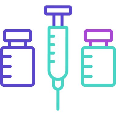 tıbbi şırınga ikonu vektör çizimi