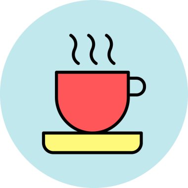 kahve kupası simgesi, vektör illüstrasyon tasarımı