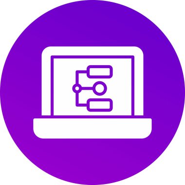 dizüstü bilgisayar web simgesi, vektör illüstrasyonu