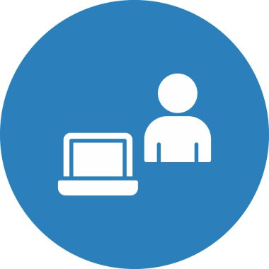 Dizüstü bilgisayar simgesi vektör çizimi