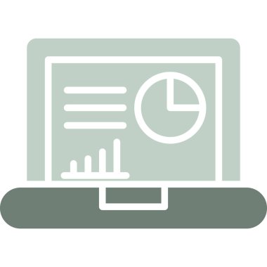 veri analizi vektörü ince çizgi simgesi