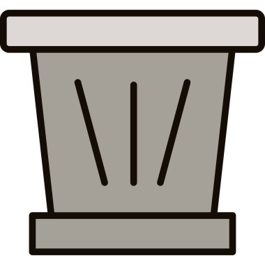 Çöp simgesi vektör illüstrasyonu