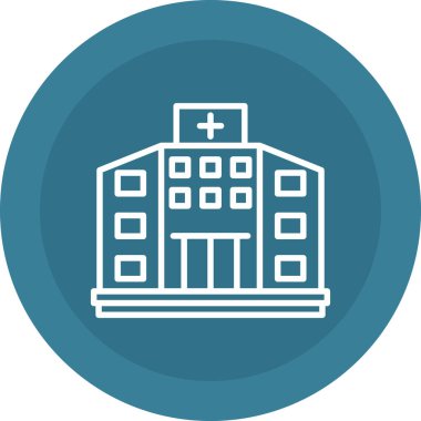 Hastane binası vektör modern simgesi