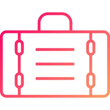 bavul modern simge vektör illüstrasyonu