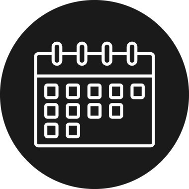 Takvim simgesi vektör illüstrasyonu