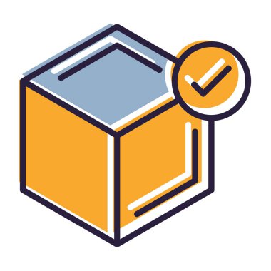 dağıtım kutusu ikonu vektör illüstrasyon tasarımı