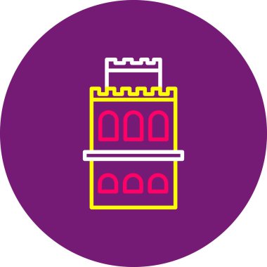 Benzersiz yapı şehri vektör simgesi