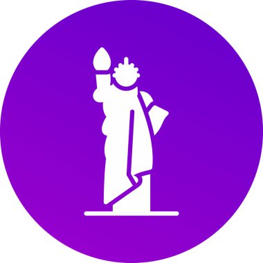 Heykel simgesinin vektör illüstrasyonu