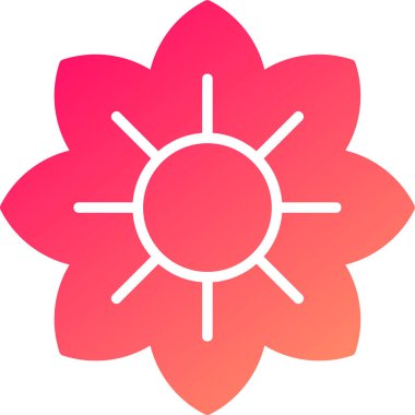 Çiçek. Web simgesi basit illüstrasyon