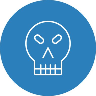 kafatası simgesi soyut arka grubunda izole edildi