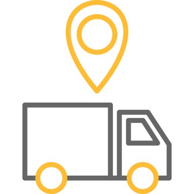 harita simgesi vektör illüstrasyonu