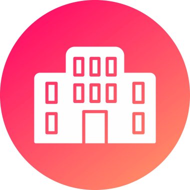 Bina. Web simgesi basit illüstrasyon