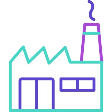 Fabrika. Web simgesi basit illüstrasyon