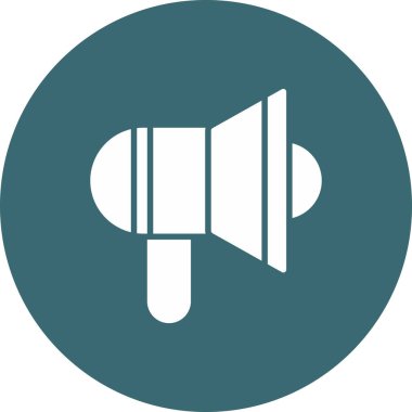 Megafon. Web simgesi basit illüstrasyon