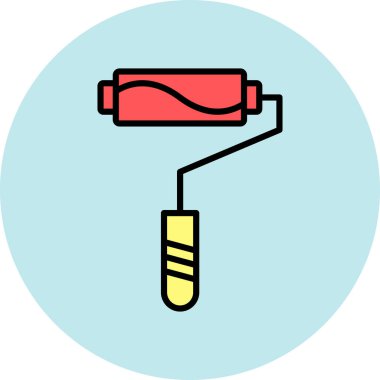 boya fırçası ikonu. vektör illüstrasyonu