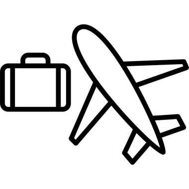 uçak ikonu vektör illüstrasyonu