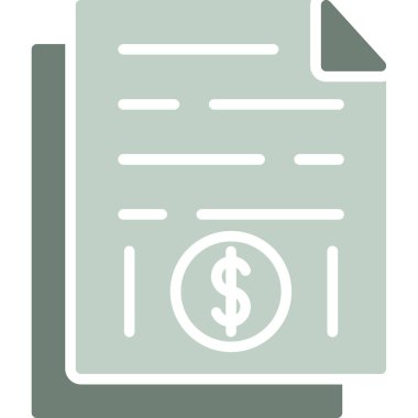 Dolarlık fatura simgesi taslak biçimi